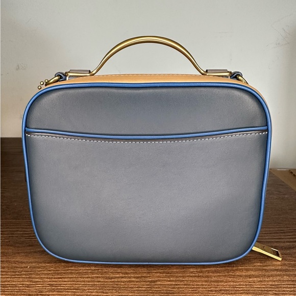 Coach Riley Lunchbox Bag In Colorblock Dark Denim Multi - Picture 2 of 12